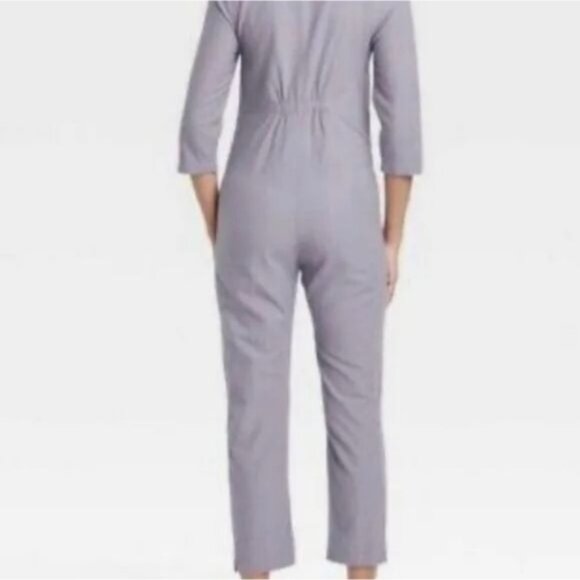 New The Nines By Hatch Maternity Jumper Pants Purple Small Designer - Picture 3 of 8